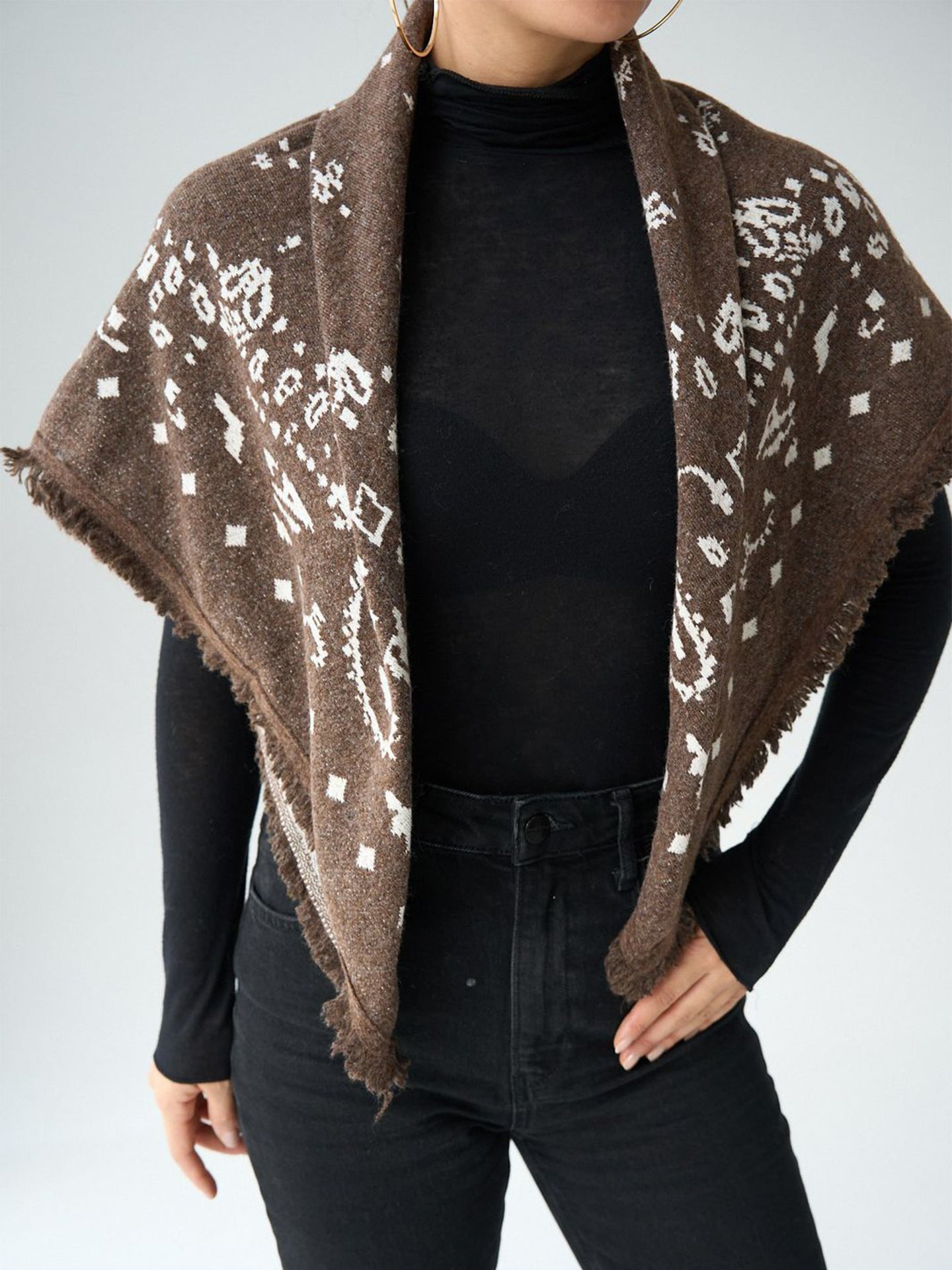 Paisley Print Knit Bandana