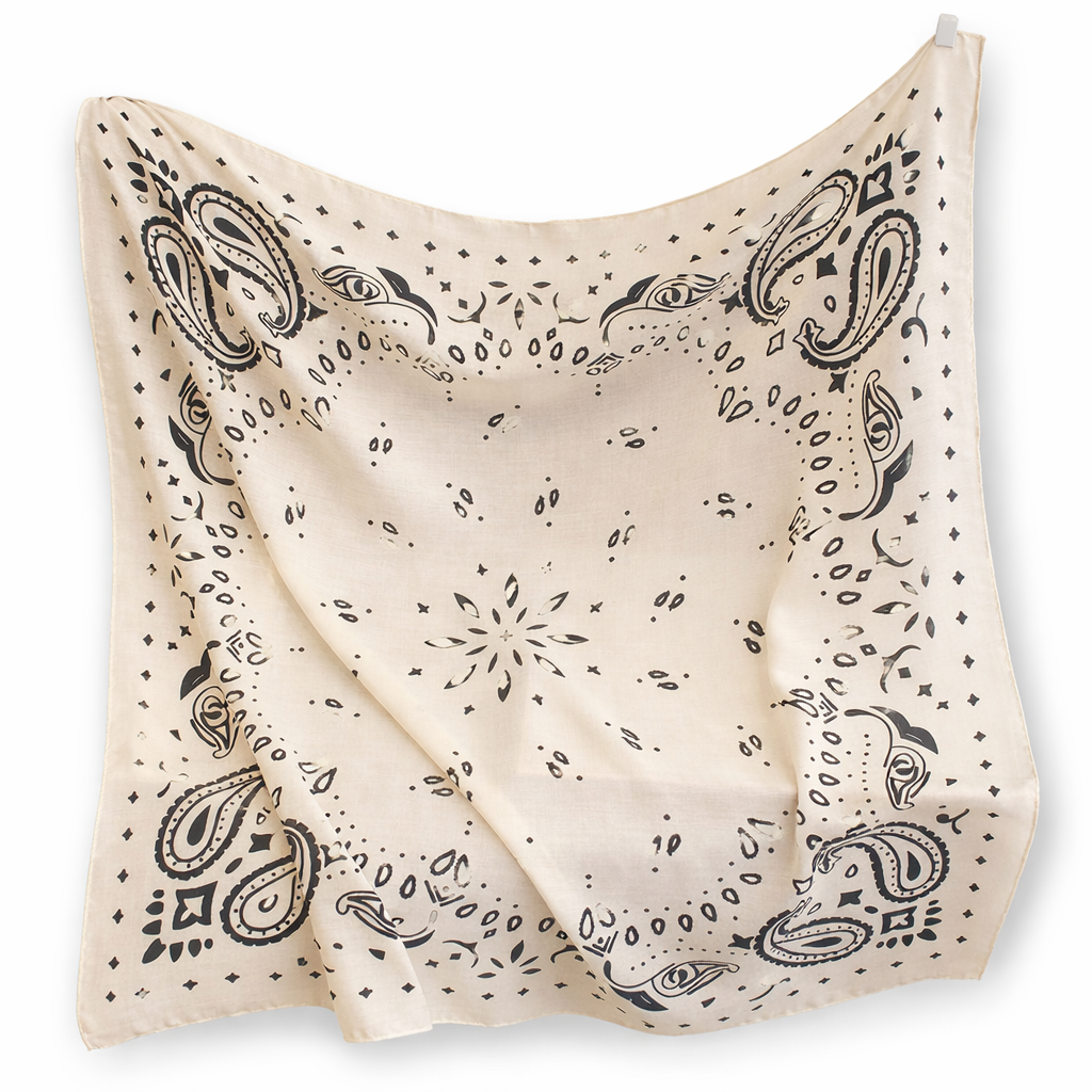 Retro Paisley Bandana Scarf