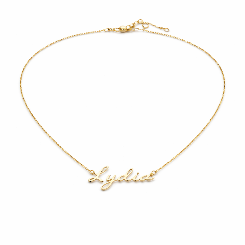Lydia Script Name Necklace