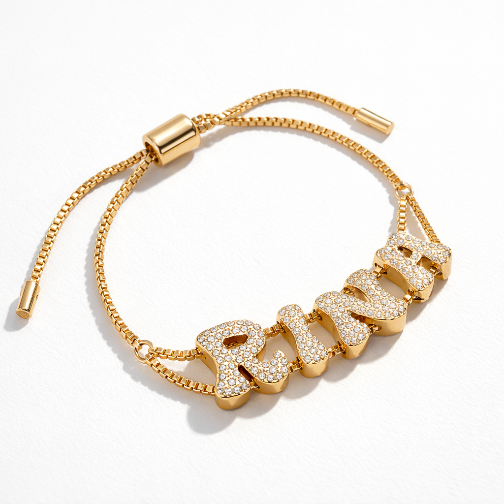 Sparkling Bubble Name Bracelet – Buy 1 Get 1 Free (Add 2 to Cart)