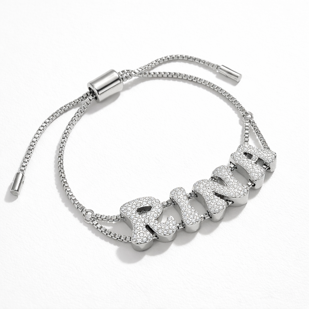 Sparkling Bubble Name Bracelet – Buy 1 Get 1 Free (Add 2 to Cart)