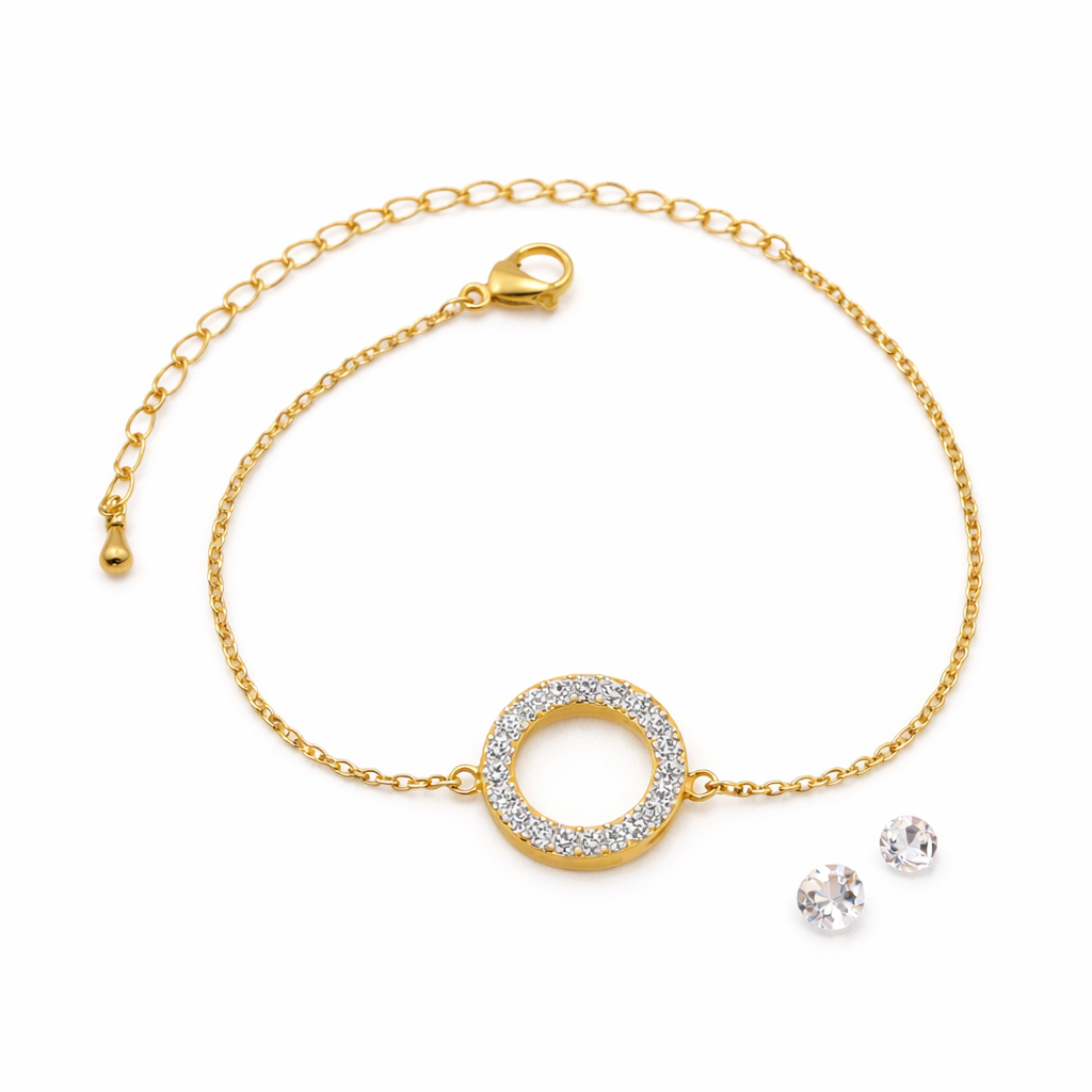 Geometric CZ Circle Bracelet