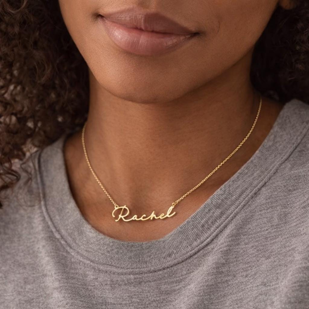Cursive Name Necklace – Non-Tarnish Everyday Wear Personalized Jewelry