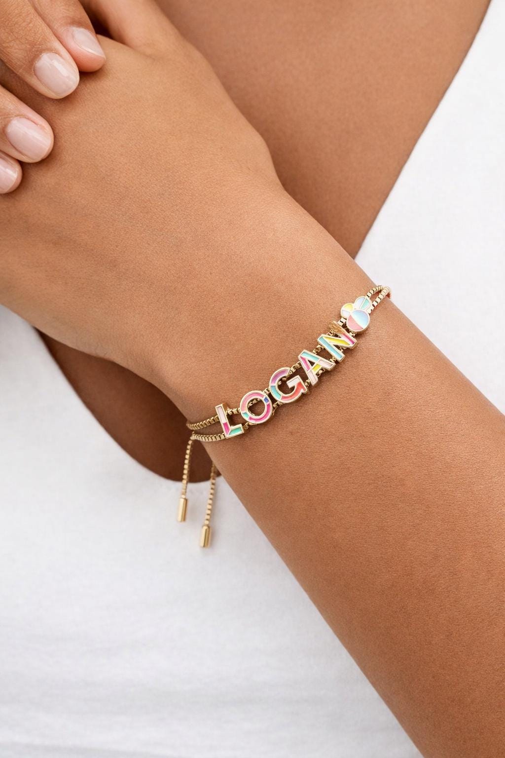 Minimalist Letter Bracelet – Fashionable Oil Drip Alphabet Bracelet, Adjustable Personalized Jewelry