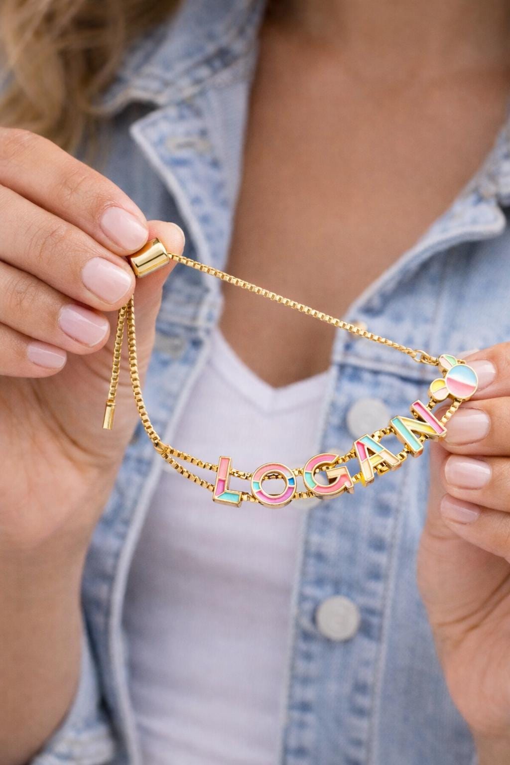 Minimalist Letter Bracelet – Fashionable Oil Drip Alphabet Bracelet, Adjustable Personalized Jewelry