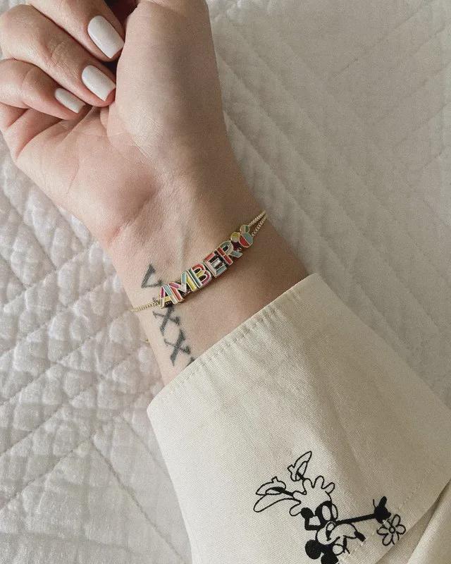 Minimalist Letter Bracelet – Fashionable Oil Drip Alphabet Bracelet, Adjustable Personalized Jewelry