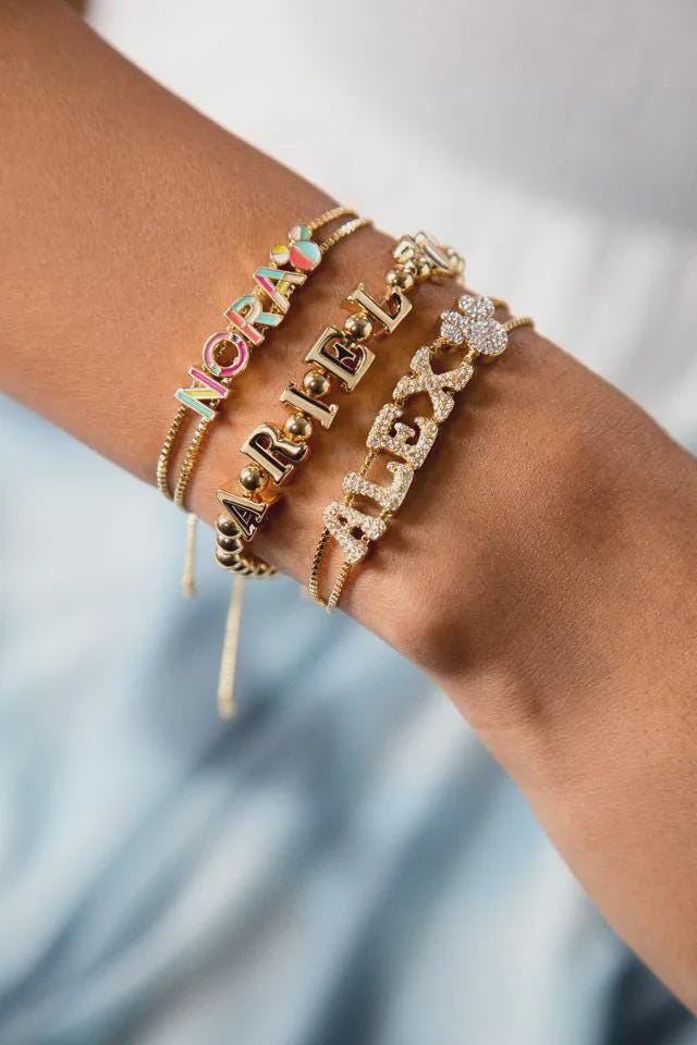 Minimalist Letter Bracelet – Fashionable Oil Drip Alphabet Bracelet, Adjustable Personalized Jewelry