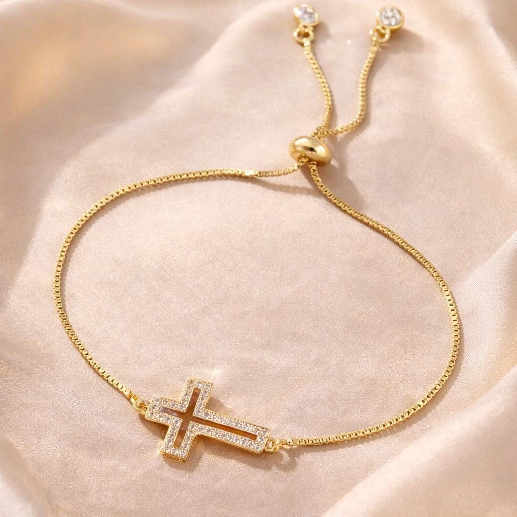 Dainty Cross Faith Bracelet