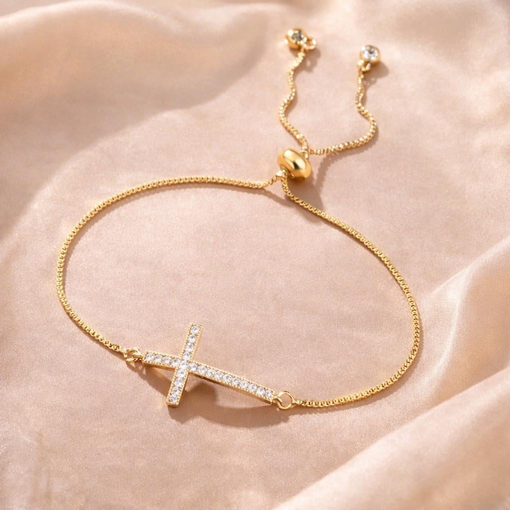 Dainty Cross Faith Bracelet